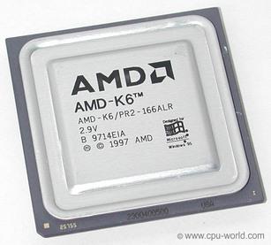 1997 AMD K6 A AMD lançou seu processador K6, com velocidades entre 166 MHz e 300 MHz.