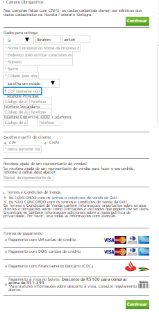 30 desconto caso o usuário tem descontos especiais, comprar mais produtos e por fim caso o usuário tinha terminado, concluir compra.