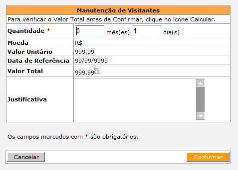 Para remover uma despesa, selecione-a ( ) e clique em. Também é possível editar as informações clicando no link correspondente à descrição da despesa que se quer modificar.