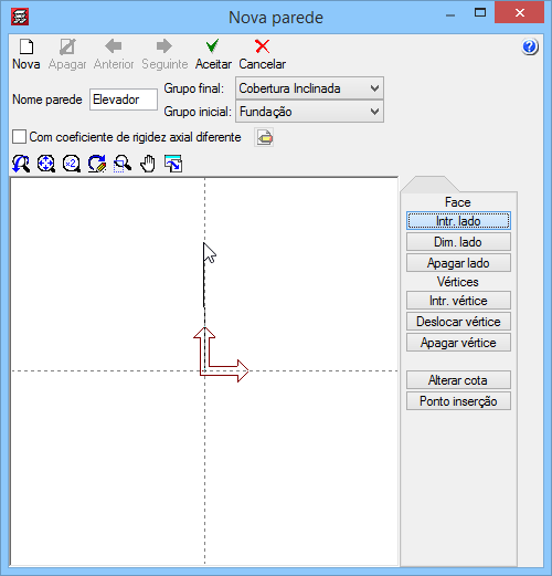 CAD 35 Fig. 3.55 Prima agora em Intr. lado, e prima sobre o ponto de intersecção dos dois eixos.