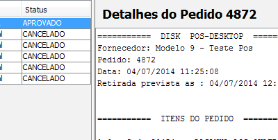 Vizualizando Pedidos Os pedidos recebidos no dia ficam na lista do seu sistema. Basta clicar sobre ele para visualizar ou imprimí-lo novamente!