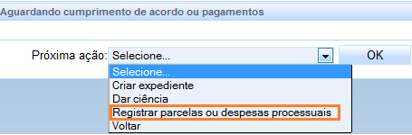 4. ACORDOS E PAGAMENTOS A fim de possibilitar a extração de dados para o e-gestão em que é necessário apurar a efetivação do cumprimento de acordo e o registro de valores arrecadados e pagos aos