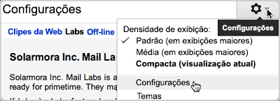 Superdicas Ative o Gmail Labs O Gmail Labs contém recursos experimentais de pré-lançamento que você pode ativar para adicionar funcionalidades a sua Caixa de entrada.