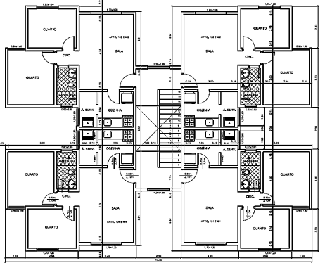 34 Figura 04 Planta baixa tipologia apartamento MCMV. Fonte: CAIXA ECONÔMICA FEDERAL, 2011, p.7.