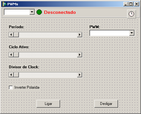 Figura 14: Interface finalizada. O próximo passo é implementar o código para controle dos PWMs.