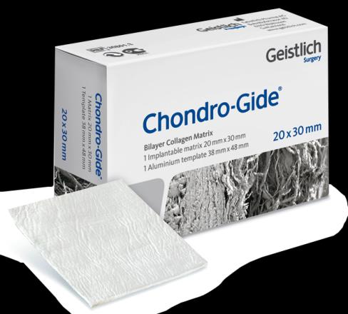 Geistlich Surgery Chondro-Gide o melhor produto para regeneração cartilaginosa Este é Chondro-Gide : Utilizado como matriz regenerativa
