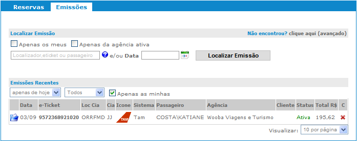 Cancelar Agora que você já viu como efetuar uma emissão, vai aprender a cancelar: 1º Abra o bilhete. Confira os locais onde pode fazer isso: 1.