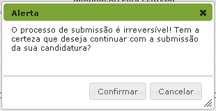 Imagem 23 Subcritérios respondidos Para submeter a candidatura deverá introduzir a sua palavra-chave e carregar no botão.