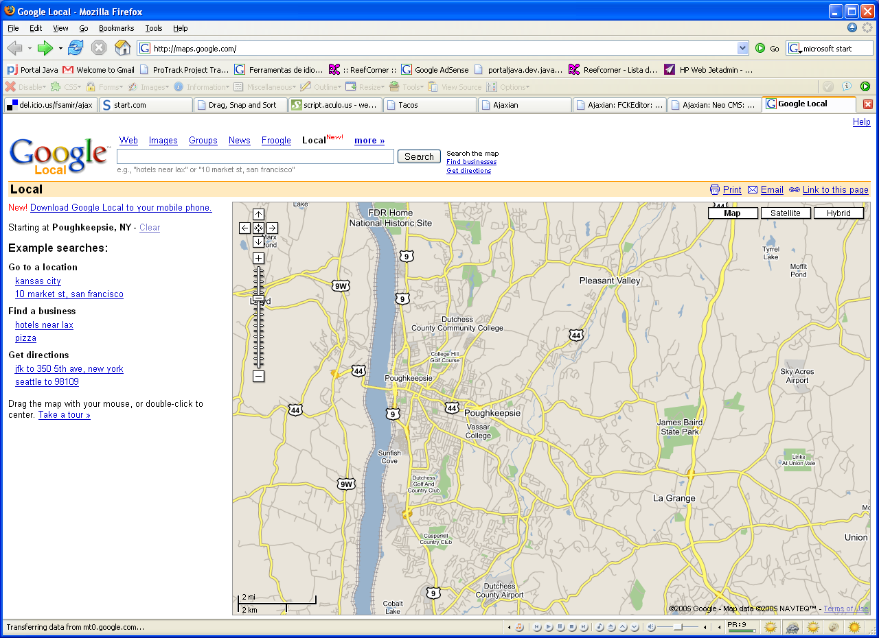 Google Maps Mapas totalmente interativos Um dos