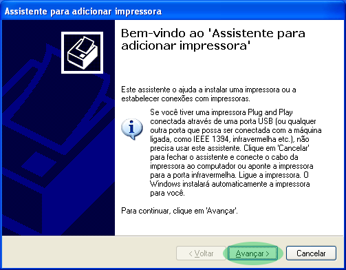 22. Clicar em Adicionar uma impressora, apresentado no menu da Figura 22 Figura 22.