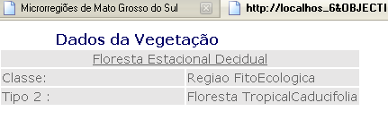 Figura 32. Visão do mapa de relevo e sua respectiva tela de consulta no sistema de informações geográficas. Figura 33.