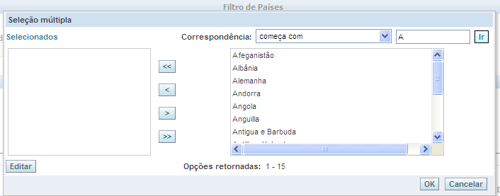 [1] [2] [3] ** [1] Prior. Ou Secund. Do Projeto: este filtro permite selecionar apenas mercados prioritários, apenas secundários, outros mercados, ou todos os mercados.