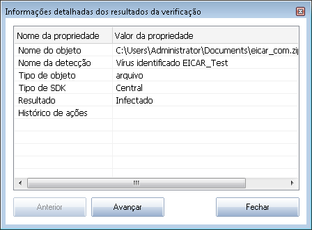 o Arquivo bloqueado - não testado - o objeto é bloqueado e o AVG não pode verificá-lo.