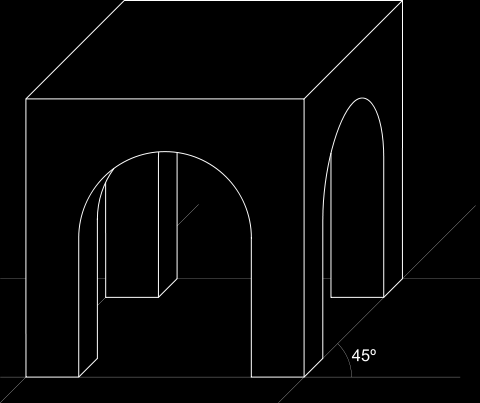 2 ILUSTRAÇÃO 2 O exemplo seguinte mostra uma perspectiva cavaleira.