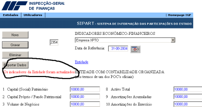 2. Criar a Entidade 2.1. Seleccione a opção NOVO 2.2. Insira os dados de Caracterização Geral da Entidade 2.3.