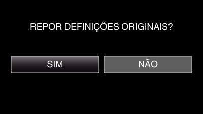 Configurações de menu REINÍCIO RÁPIDO Permite ligar a câmera de vídeo rapidamente se se voltar a abrir a tela LCD no espaço de 5 minutos OFF ON Definição Desativa a função Detalhes Permite ligar a