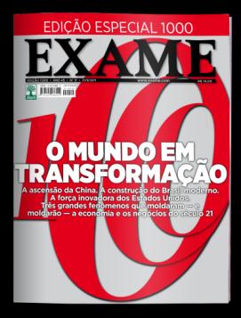 Revista EXA ME Neste momento, eu parabenizo a Revista EXAME pela sua milésima edição. Essa é uma marca que somente publicações importantes têm.