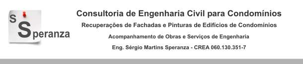 Fechar Pagina Sérgio M. Speranza Eng. Civil CREA 0601303517 Av. Mauá 763 Araraquara SP Fones : 16-3335-6661 / 9768-7609 e-mail : consultoria@seutrabalho.