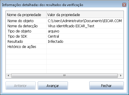 o Arquivo bloqueado - não testado - o objeto é bloqueado e o AVG não pode verificá-lo.