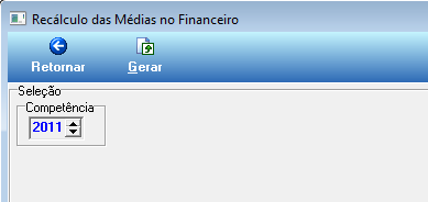 Figura 60 Recálculo Financeiro - RAIS. 4.18 Recálculo Financeiro - Médias Usado para as Médias quando ocorrem alterações durante o ano de Competência.