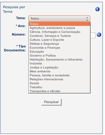 13 Através do campo ano, que corresponde ao ano da data do ato, tem-se a possibilidade de se pesquisar atos em um intervalo entre os anos informados.