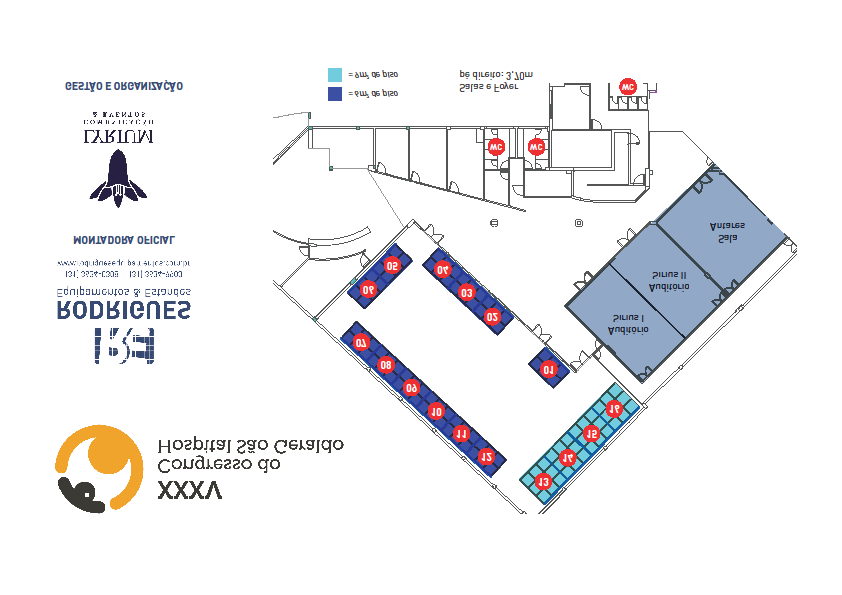 PLANTA DA EXPOSIÇÃO Piso Terra 01 SHAMIR 02 OPTIVISION 03 ZEISS 04 ESSILOR 05 ADAPT 06 OCULAR 07 MARTINATO 08