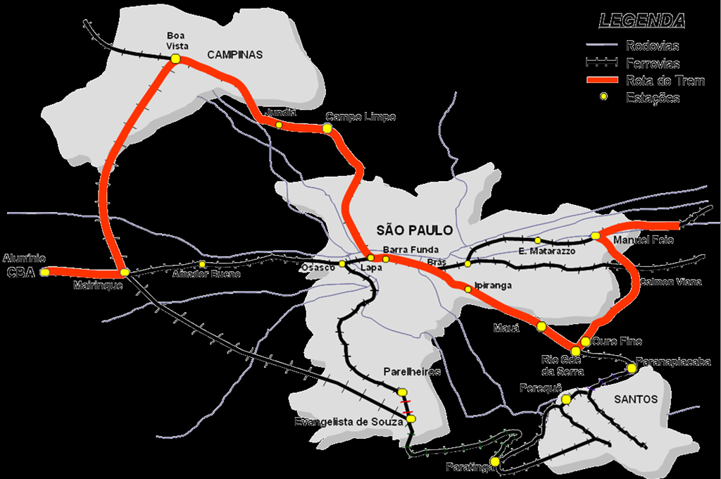 A Segregação das Linhas A idéia de passar por dentro da cidade em linha segregada parece ruinosa.