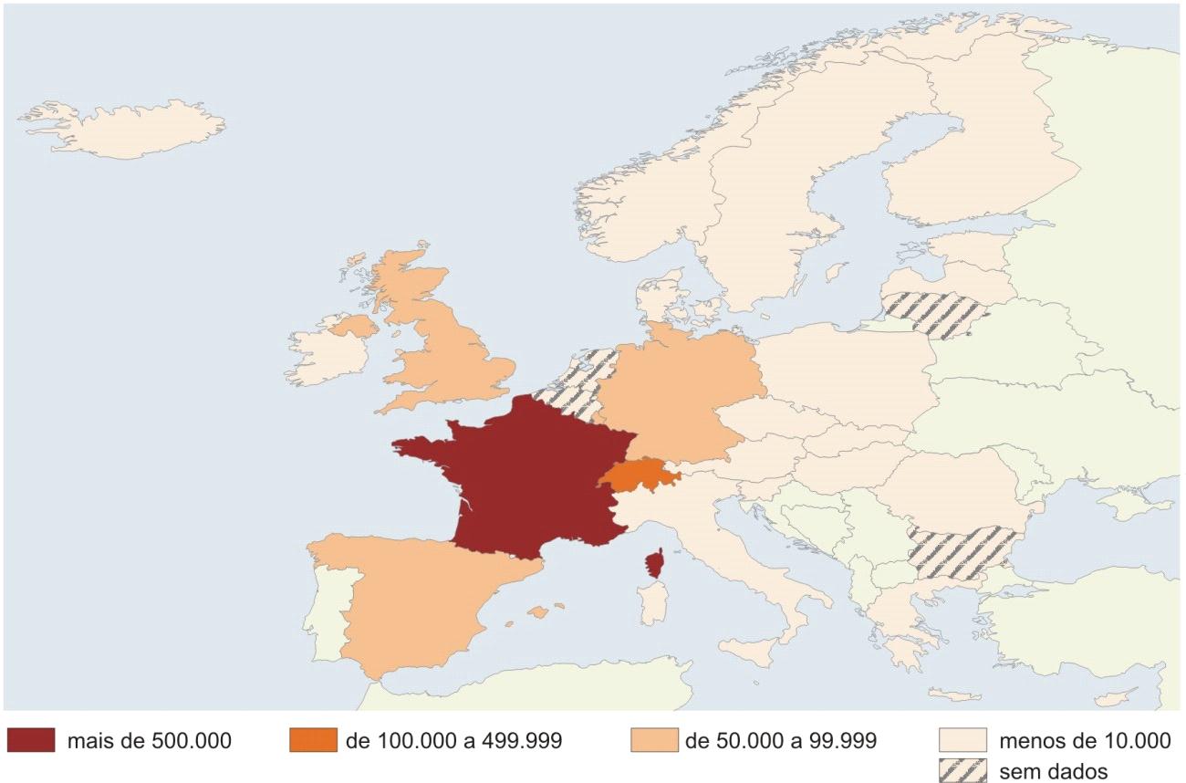 Figura 22: Emigrantes nascidos em Portugal residentes em países da União