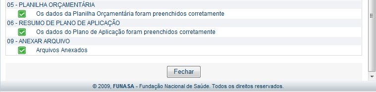 1 24/39 As ocorrências identificadas como Aviso não impedem a gravação da Carta Consulta, contudo, as ocorrências identificadas como Erro devem ser devidamente sanadas, tendo em vista que impedem a