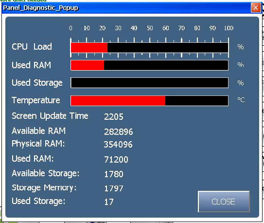 INTERFACES DE CONTROLE vacon 61 O botão D fornece acesso à ferramenta de diagnóstico do painel, onde, por exemplo, podem ser vistas a carga da CPU, a memória