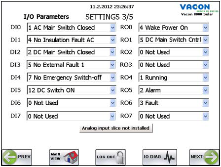 INTERFACES DE CONTROLE vacon 6 Retardo de isolamento de CC Tempo para aguardar no nível de falha/alarme antes que uma falha/alarme ocorra.
