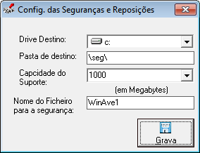 7.3.Configurações Configuração do programa. Estes dados devem ser preenchidos previamente antes de iniciarem o trabalho com o software. 7.3.1.