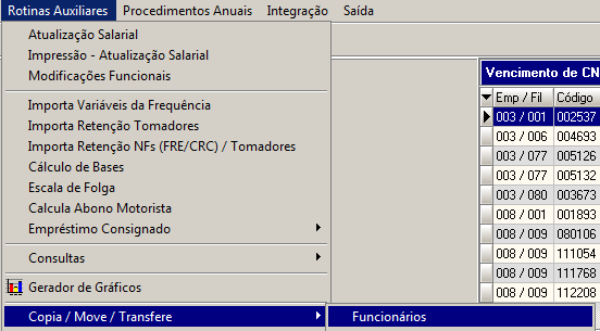 PÁGINA: 57/69 Buscar a última alteração vigente e preencher sempre com data posterior. De preferência, no primeiro dia do mês o qual está efetuando a alteração.