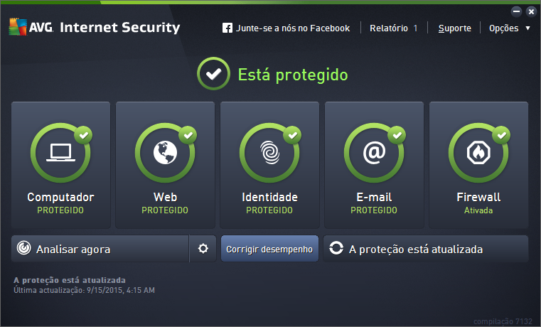 Se o AVG não identificar o ficheiro de teste EICAR como um vírus, verifique novamente a configuração do programa! 3.2.6.