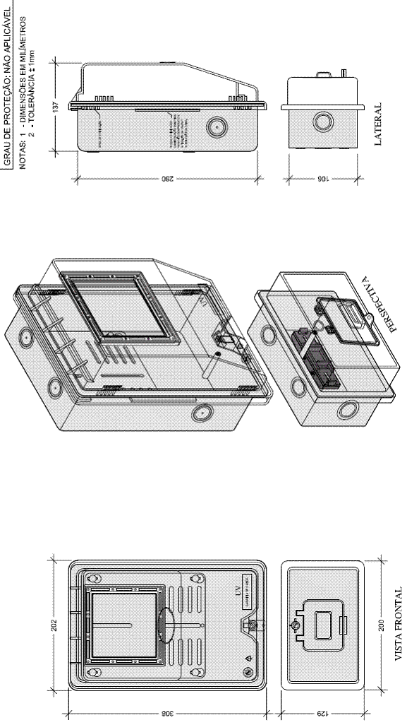 DESENHO 31B CAIXA DE MEDIÇÃO PLÁSTICA MONOFÁSICA PADRONIZADA