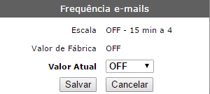 9.2 Modo tabela Na tela de monitoramento modo tabela (figura 14) será apresentado as configurações dos controladores em linhas.