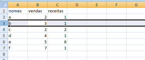 TECLAS DE DIREÇÃO SHIFT + BARRA ESPAÇO