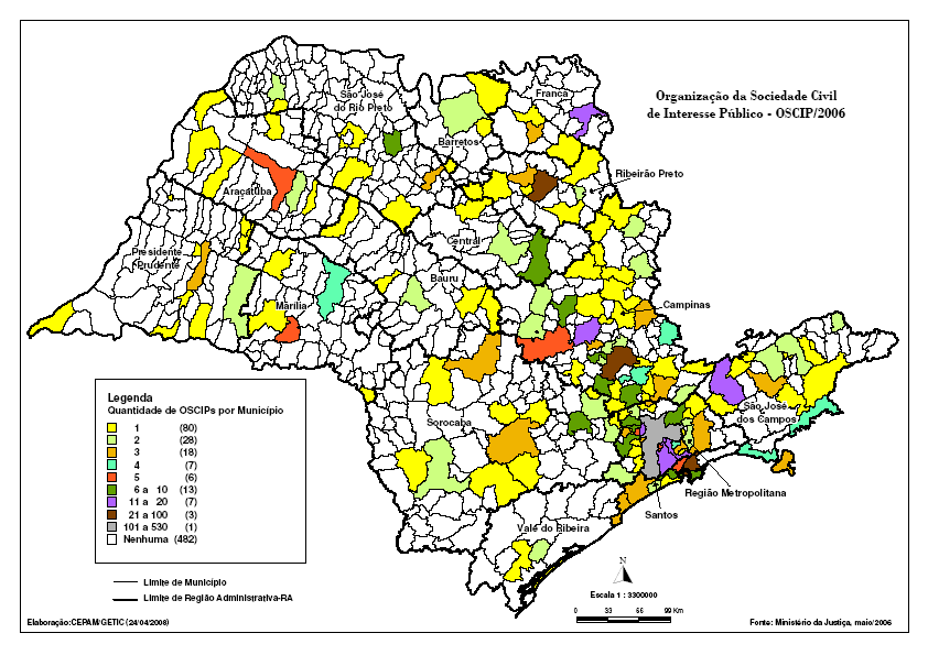 sociais; a organização e seu funcionamento e a relação com o Poder Público; entre outros. 3.