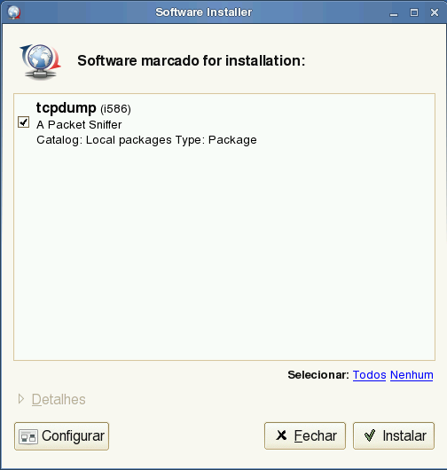 Instalando softwares Menu Aplicações Sistema Configuração Instalar o Software Podemos instalar