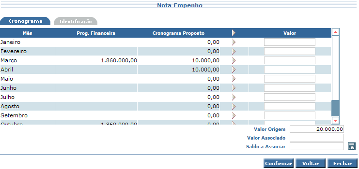 Transferência/Alteração.