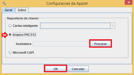 Para clientes com certificado digital do tipo A1, instalado na máquina ou em um servidor, é preciso