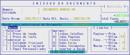 PREÇO CUSTO Campo para indicar o Preço de Custo. PREÇO VENDA Campo para indicar o Preço de Venda. IVA Campo para indicar o código do IVA., conforme Tabela do IVA. Com a tecla de função <F6 Act.