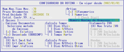 CONSIDERAÇÕES GERAIS: Dispõe de duas opções de quebra de linha, que poderá definir como linhas: QF Quebra de Fase e QM Quebra por Movimento.