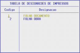 VENDA II Campo numérico com 9 dígitos inteiros e 2 decimais para indicar o Preço de Venda II da Sub Secção/Operador para valorização do Orçamento e/ou Obra. O valor pode ser ao dia, hora, minuto, etc.