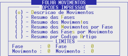 A recolha de limites na emissão das Fichas de Obras é idêntica à recolha de limites na Listagem do Ficheiro de Obras. 3.1.