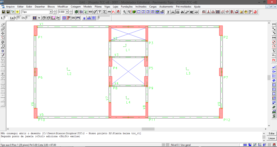 Figura 4.2-Critérios de Projeto no Editor de Dados do Edifício do CAD/TQS No Modelador Estrutural (Figura 4.