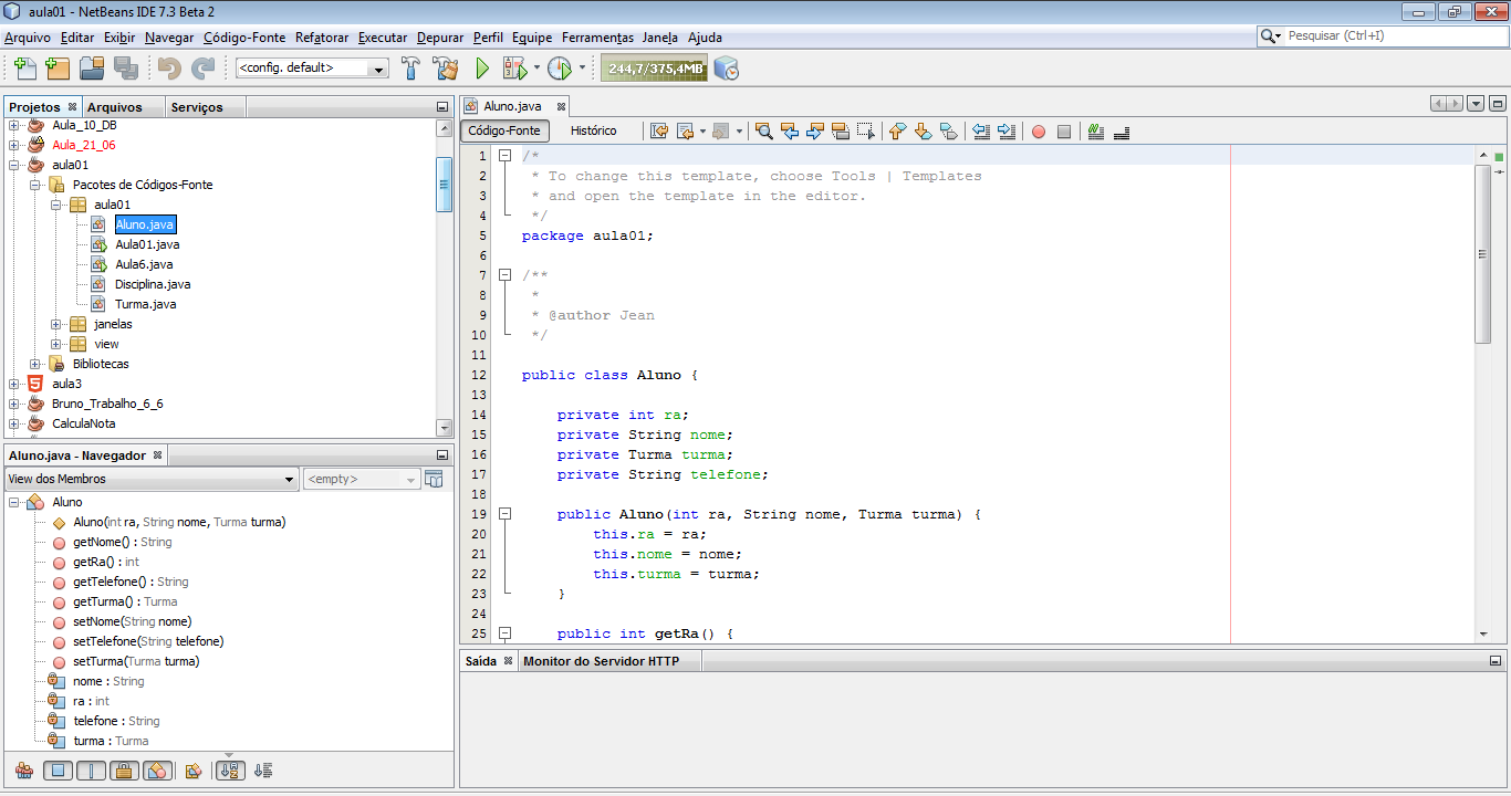 AMBIENTE DE DESENVOLVIMENTO Existem diversos IDE s para o Java, como o BlueJ, Eclipse, o IntelliJ e o NetBeans.