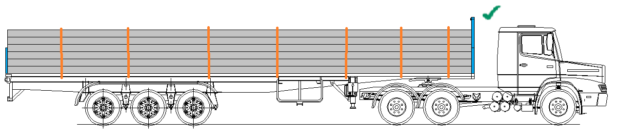 Art. 8º No veículo cujo painel frontal seja utilizado como batente dianteiro, o painel frontal deve ter resistência suficiente para absorver os esforços previstos nas rodovias e adequados ao tipo de