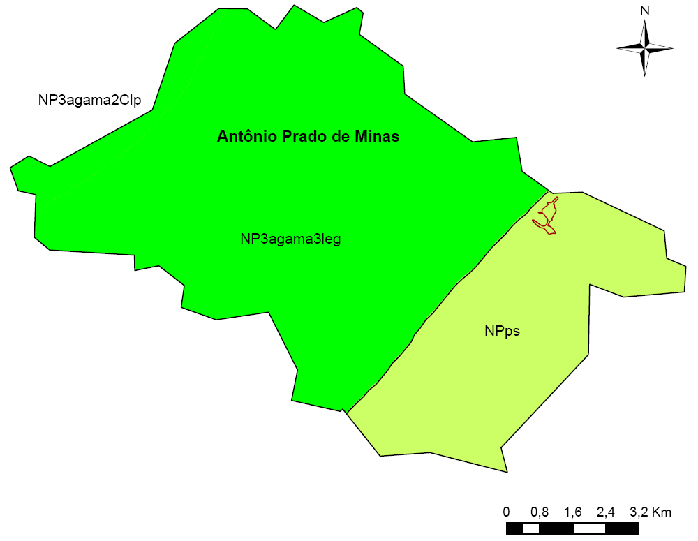 Plano Municipal de Saneamento Básico Antônio Prado de Minas /MG 35 Figura 8 Mapa de domínios hidrogeológicos do município de Antônio Prado de