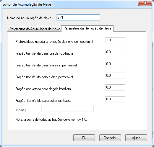 Propriedades Especiais Manual do SWMM Brasil > Fração Convertida para Degelo Imediato.